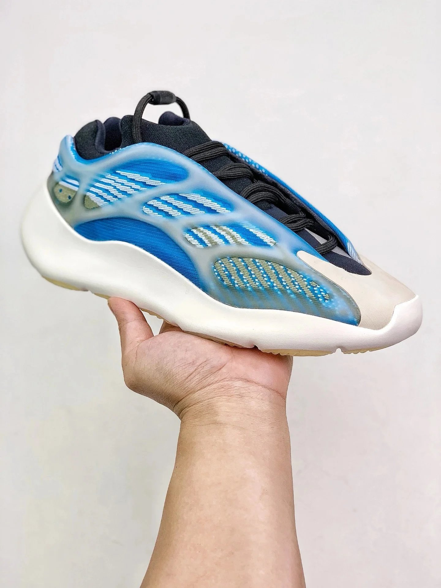 Adidas Yeezy 700 V3 Lifestyle Sneaker with Translucent Cage Overlay
