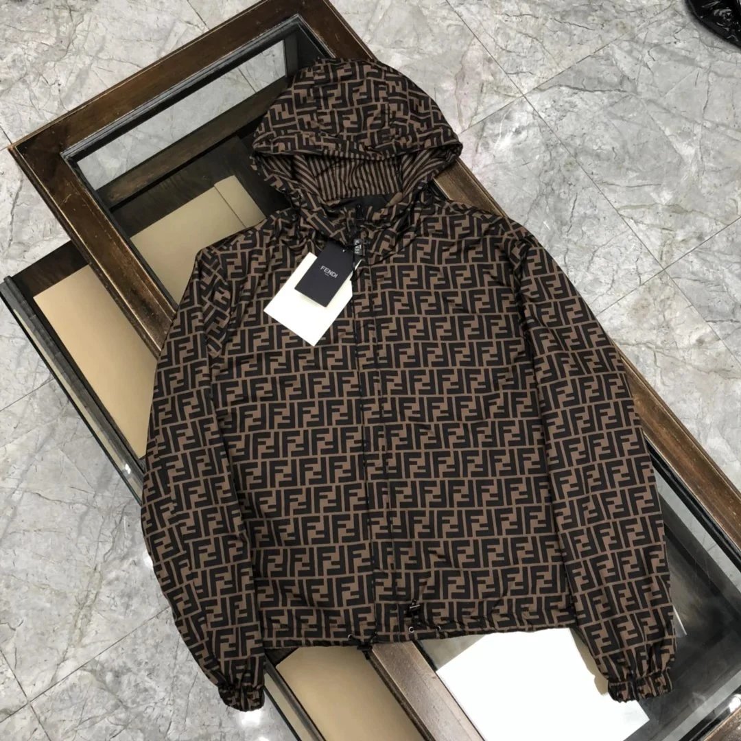 Fendi Reversible FF Monogram Hooded Jacket