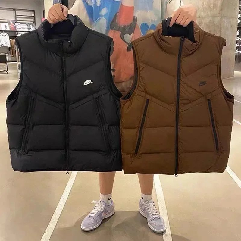 Nike Men's Puffer Vest with Diagonal Zip Pockets