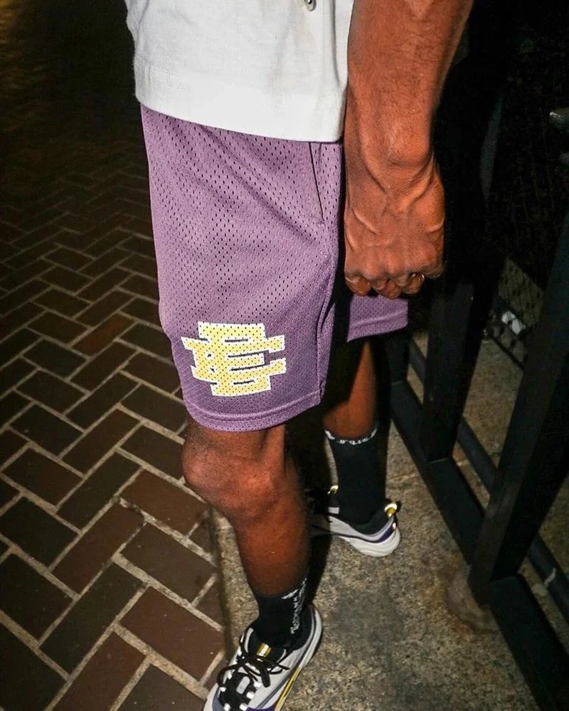 GRA Interlocking Logo Embroidered Black Shorts - 36