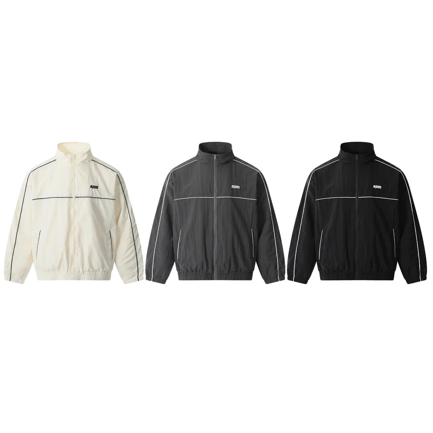 enm Piped Zip-Up Track Jacket and Pants Set