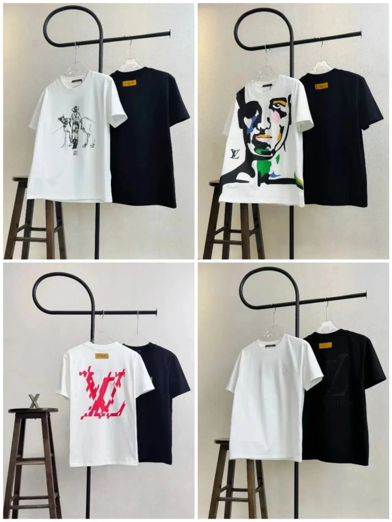 Louis Vuitton Men's Graphic Print Short Sleeve T-Shirt