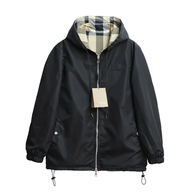 Burberry Jackets Reversible Hooded Zip Jacket with Check Side product detail image 19
