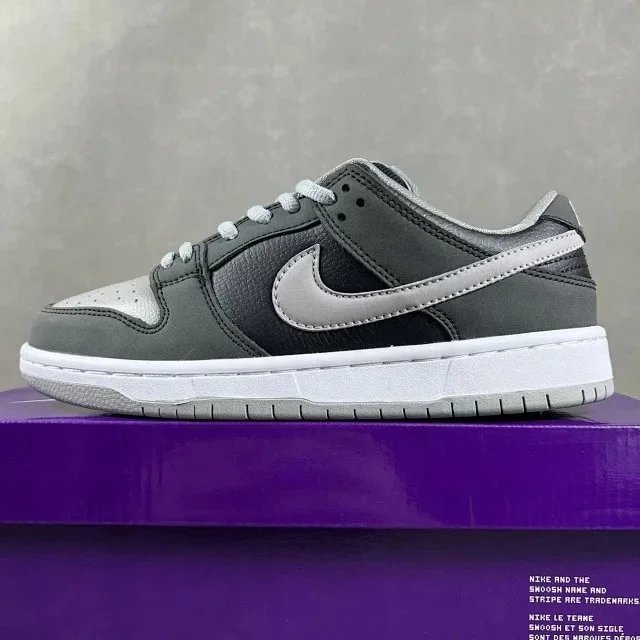 Nike Dunk Low Burgundy and White Sneakers - 44