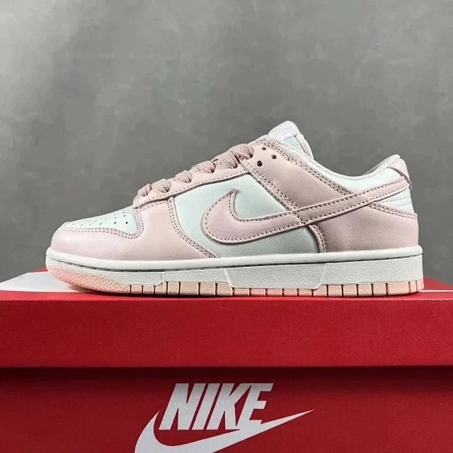Nike Dunk Low Burgundy and White Sneakers - 98