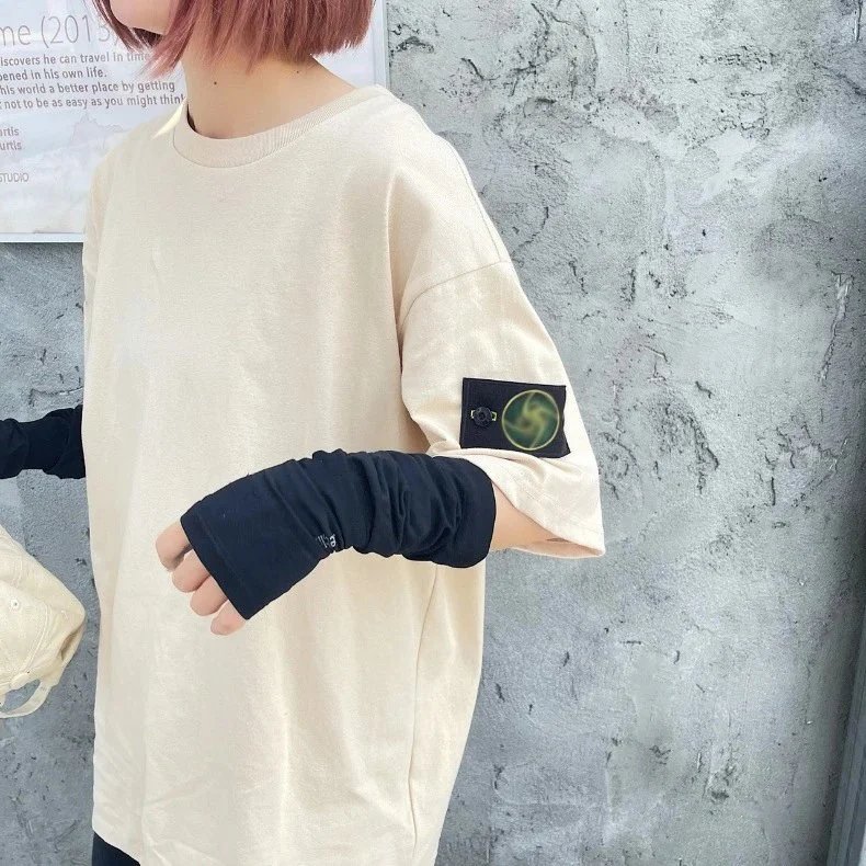 Stone Island White T-Shirt with Compass Patch - 23