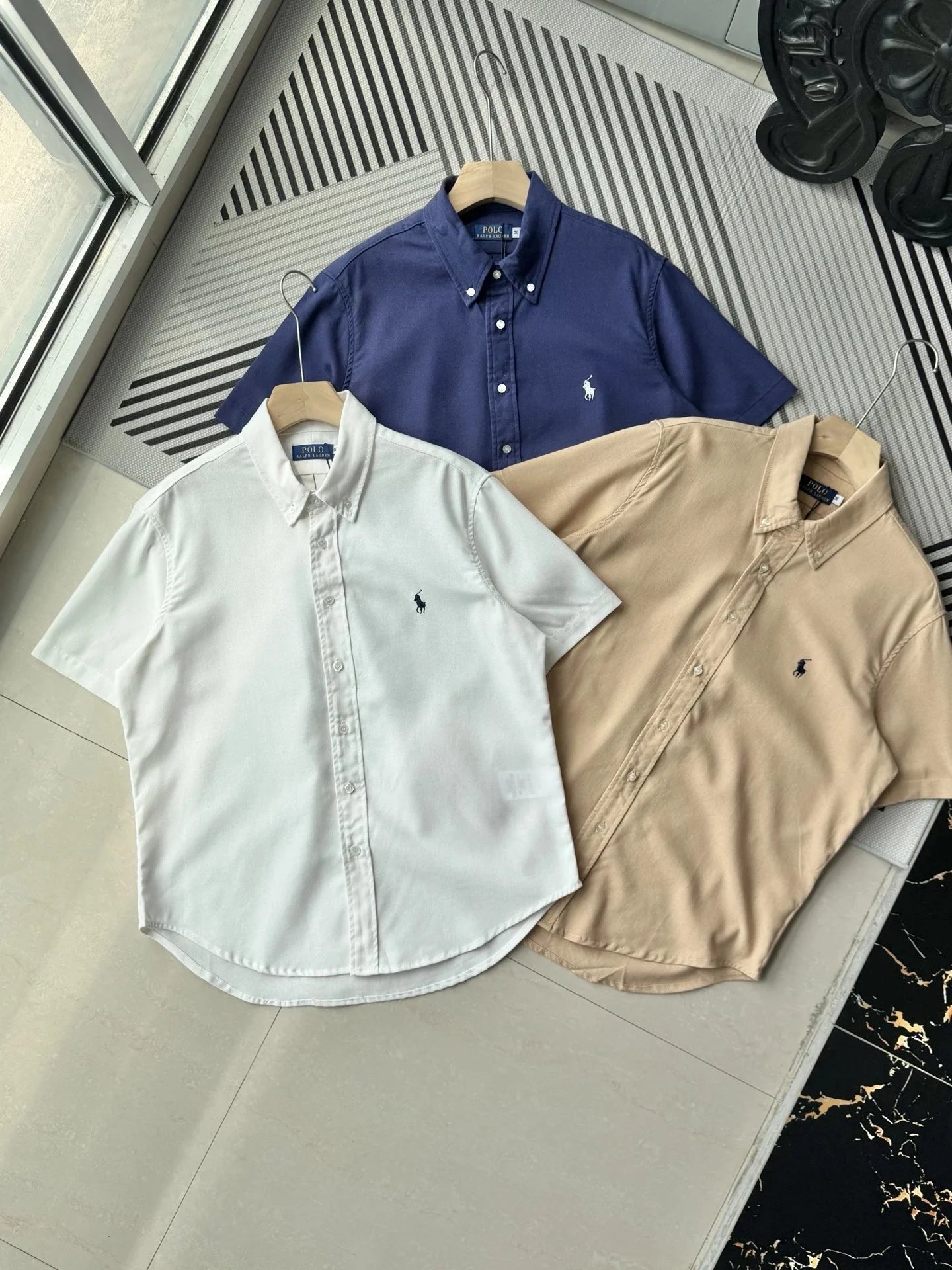 Polo Ralph Lauren Men's Short Sleeve Oxford Button-Down Shirt