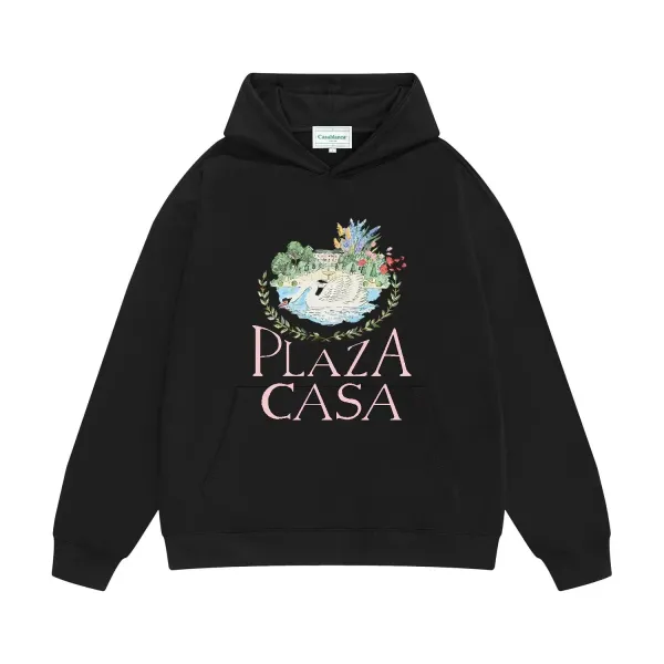 Casablanca Casa Paris Graphic Hoodie Gray - 12