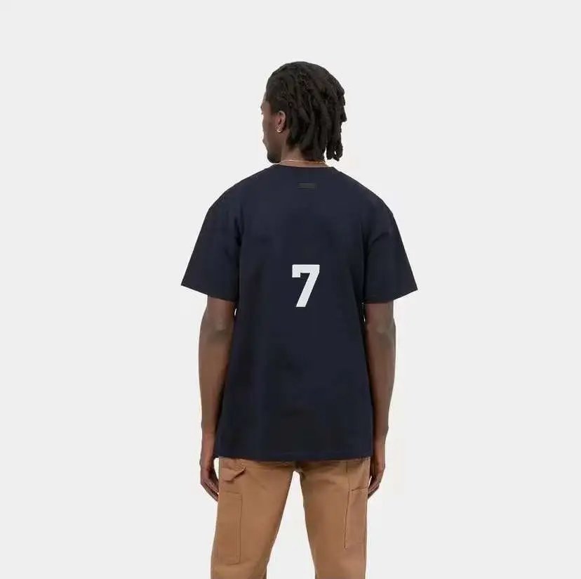 Street Style Cotton Oversized 7 T-Shirt Olive - Gallery Image 14 - Detailed View