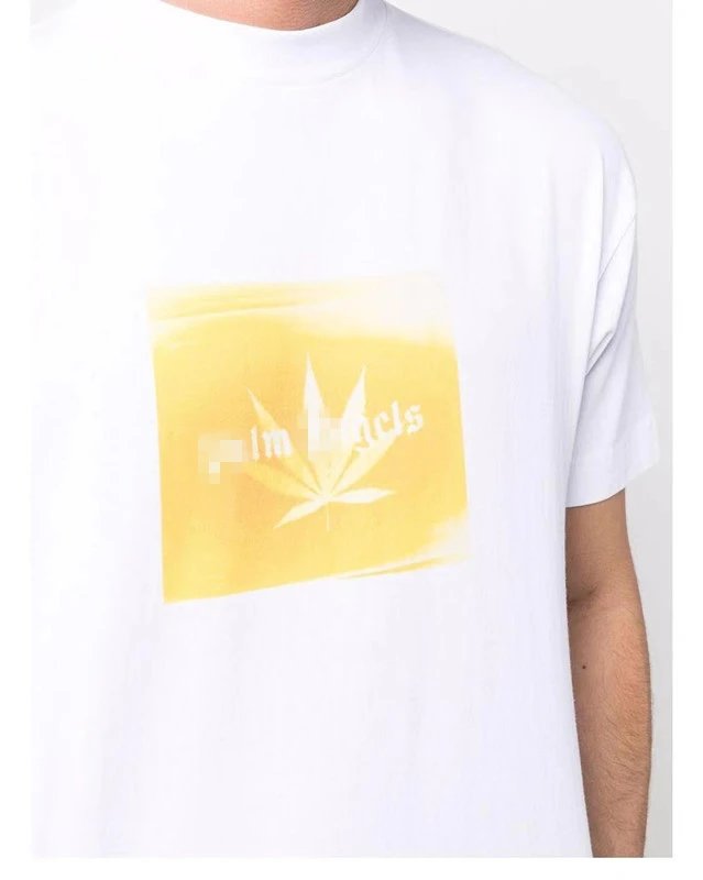 22SS Streetwear Loose Maple Leaf Tee Golden Black - Gallery Image 13 - Detailed View