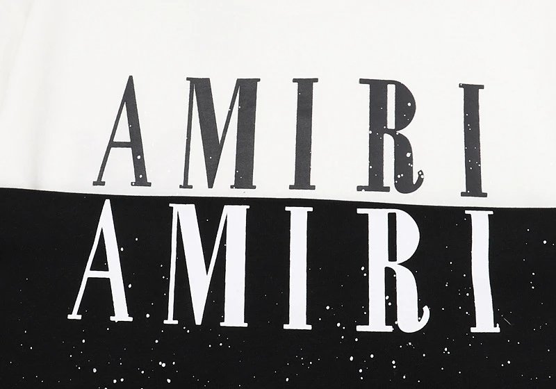 Amiri Paint Splatter Tee Black White - Gallery Image 7 - Detailed View