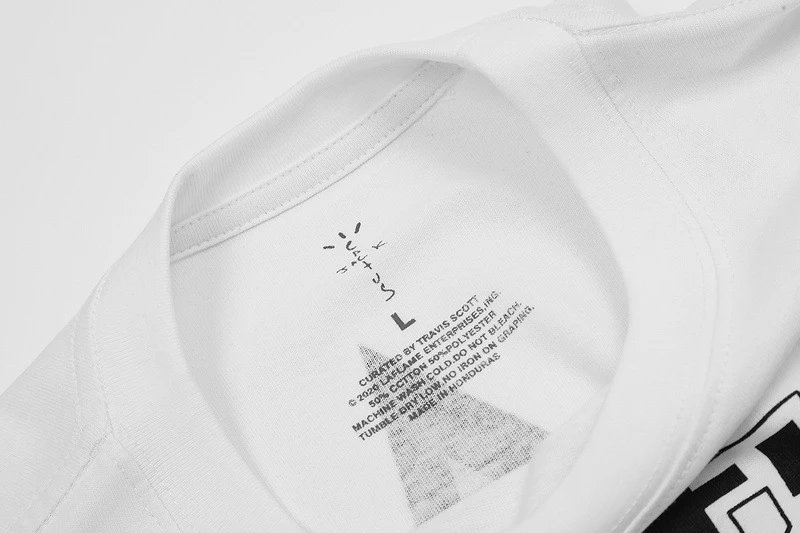 Street Style Graphic Cotton T-Shirt Ivory - Gallery Image 4 - Detailed View