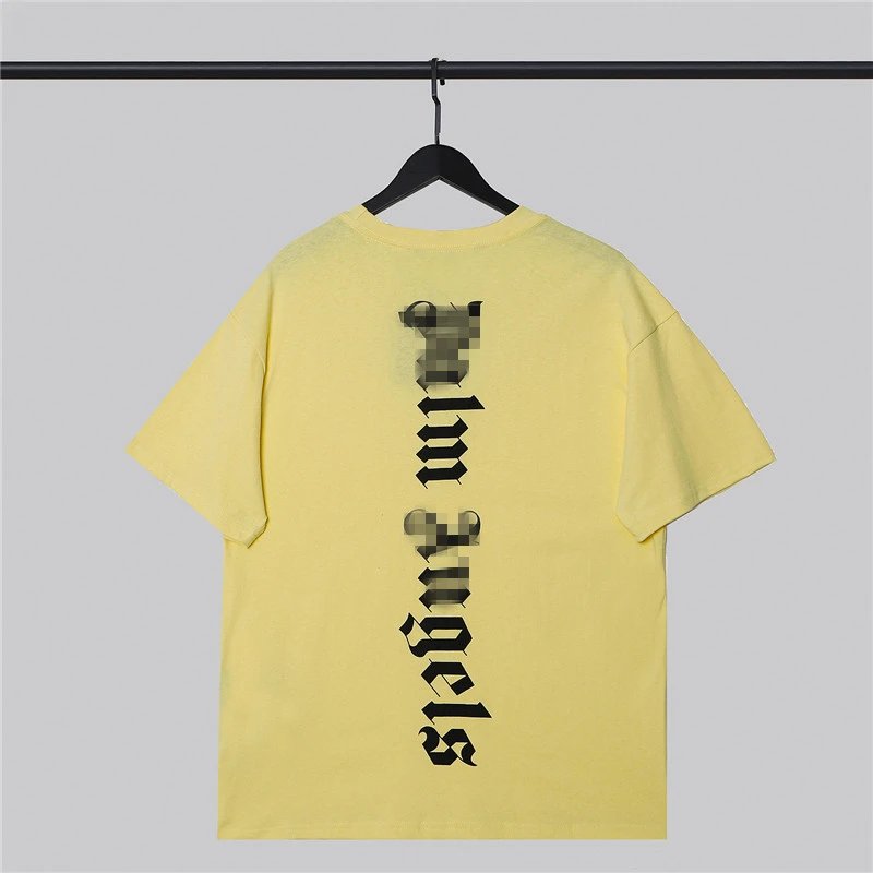 Streetwear Cotton Hip Hop T-Shirt Golden Yellow - Gallery Image 10 - Detailed View