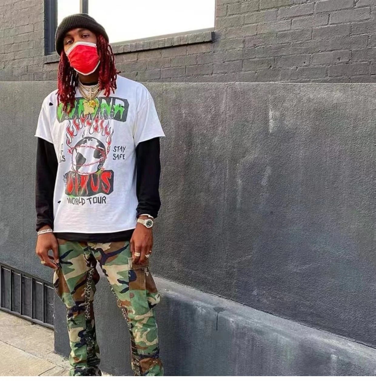 Gallery Dept Fire Letter Tee Multicolor - Gallery Image 6 - Detailed View