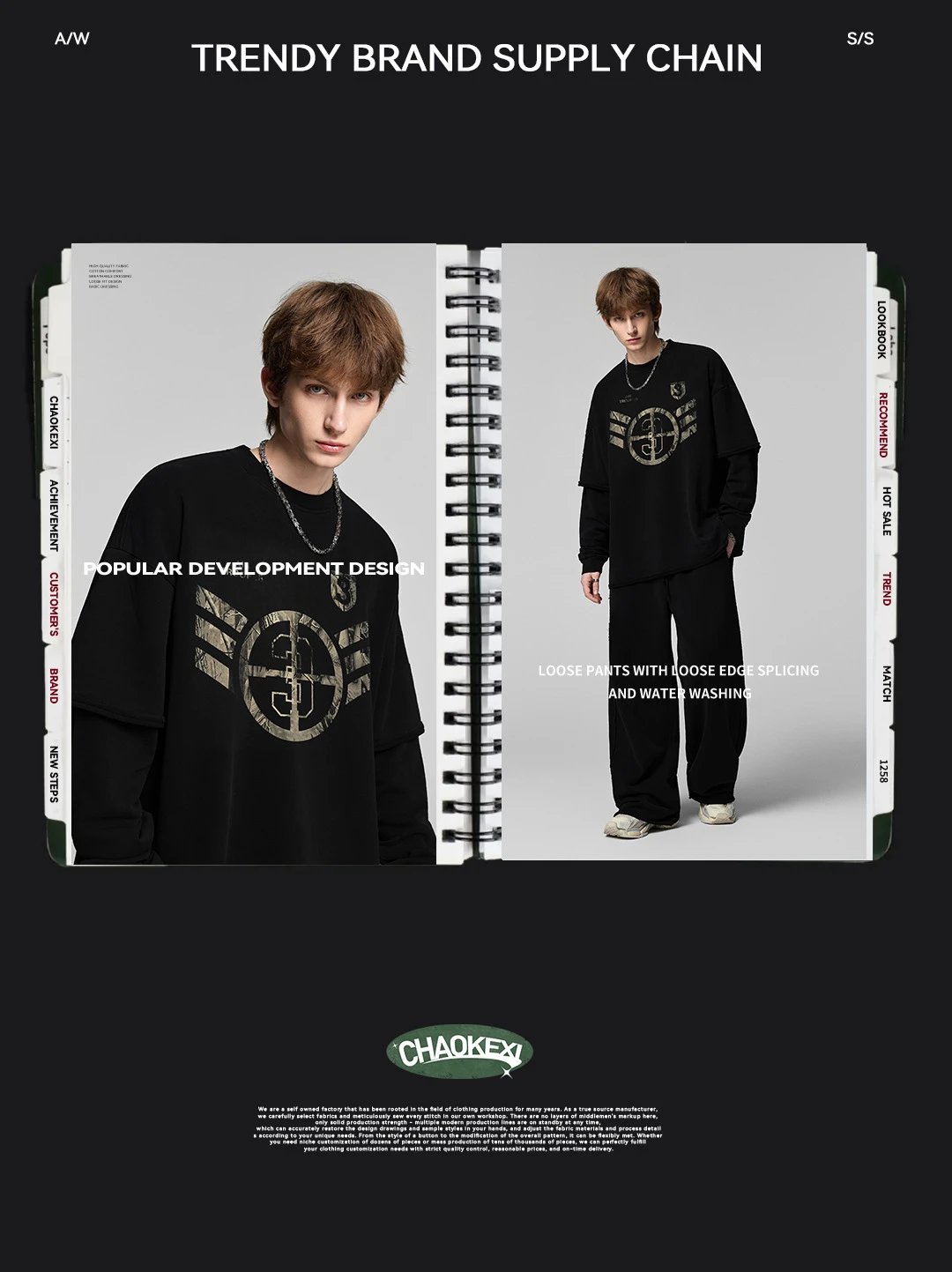 420G Heavyweight Cotton Two-Piece Camo Hoodie Jet Black - Gallery Image 4 - Detailed View