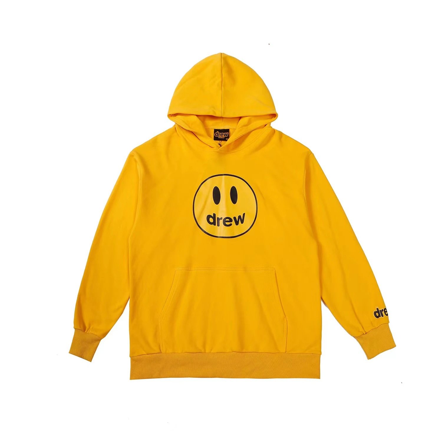 Streetwear Smiley Hoodie Goldenrod - Related Product - Cnfans