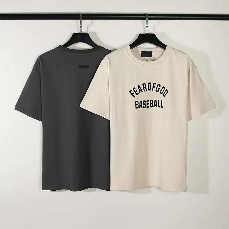 Streetwear Cotton Baseball Tee Charcoal Ivory - Gallery Image 1 - Detailed View