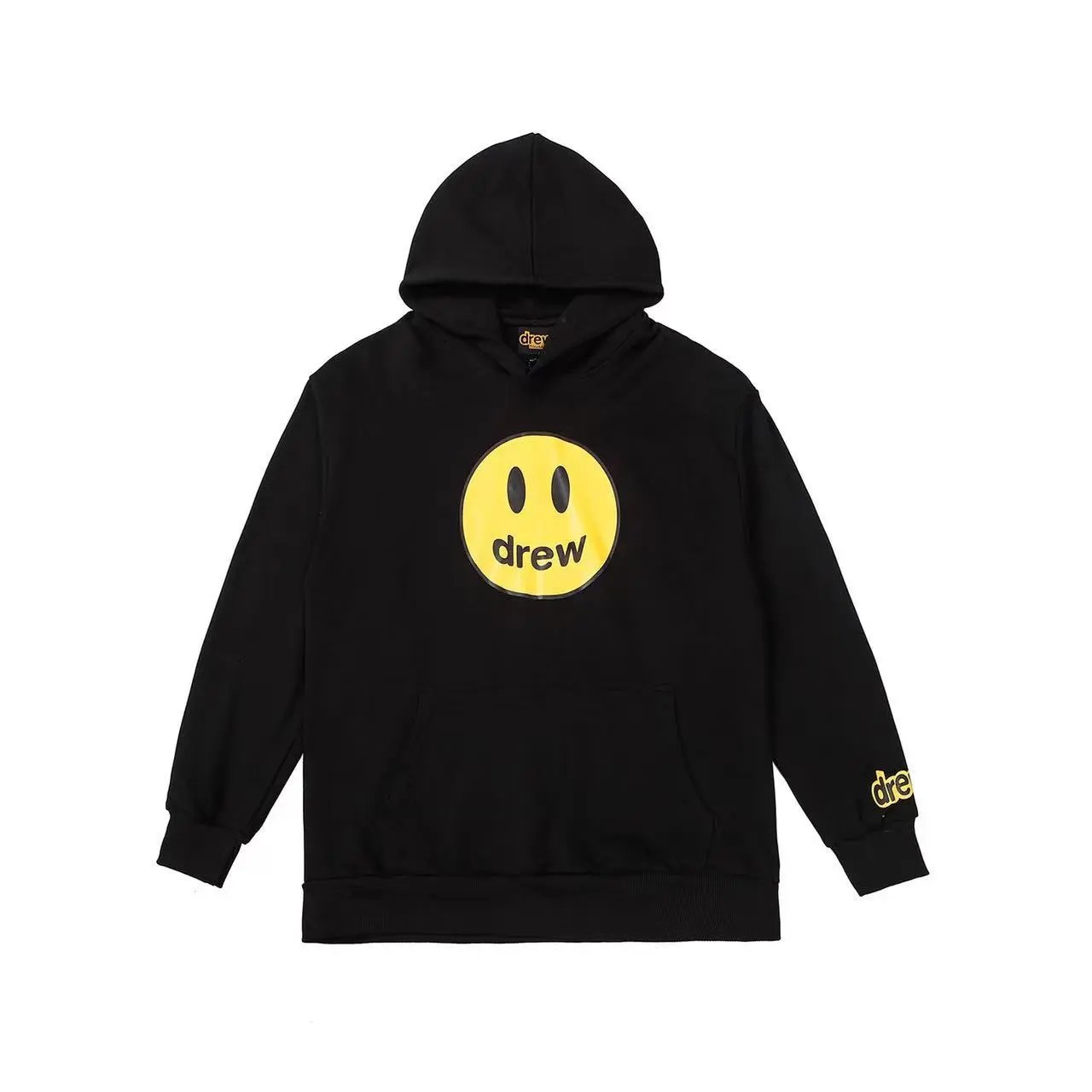 Street Style Smiley Hoodie Scarlet Red - Gallery Image 12 - Detailed View