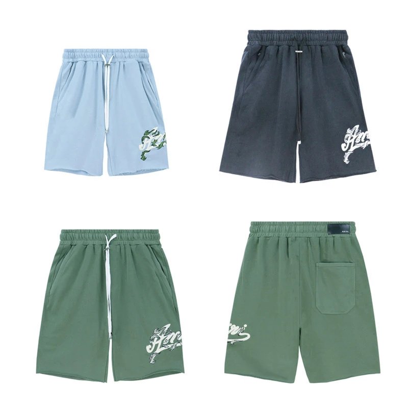 Amiri Embroidered Shorts Blue - High Quality Product Image - Cnfans