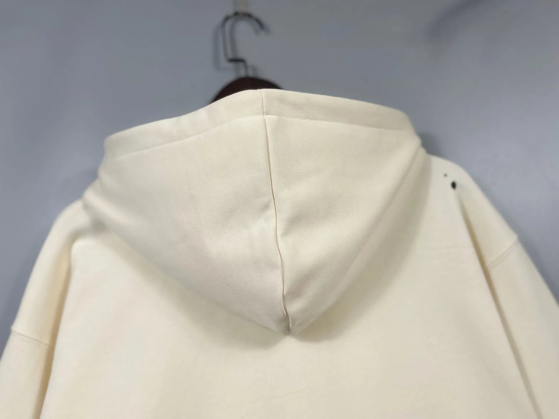 Palm Angels Skull Hoodie Cream - Gallery Image 5 - Detailed View