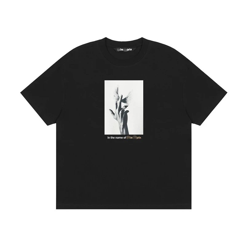 Street Graphic Cotton Tee Black White - Gallery Image 4 - Detailed View