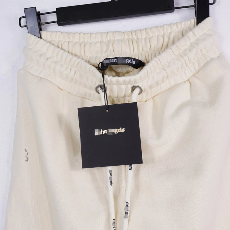 Street Cotton Sweatpants Unisex Joggers Ecru - Gallery Image 8 - Detailed View