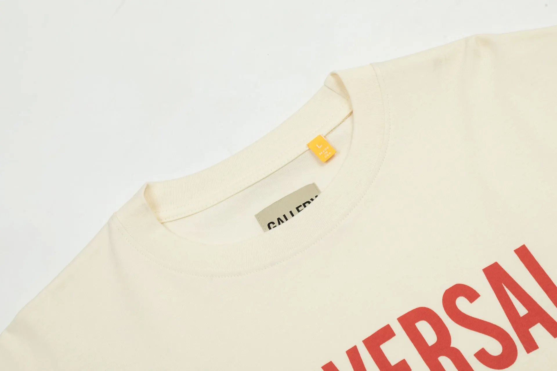 Gallery Dept Red Print Tee White - Gallery Image 6 - Detailed View