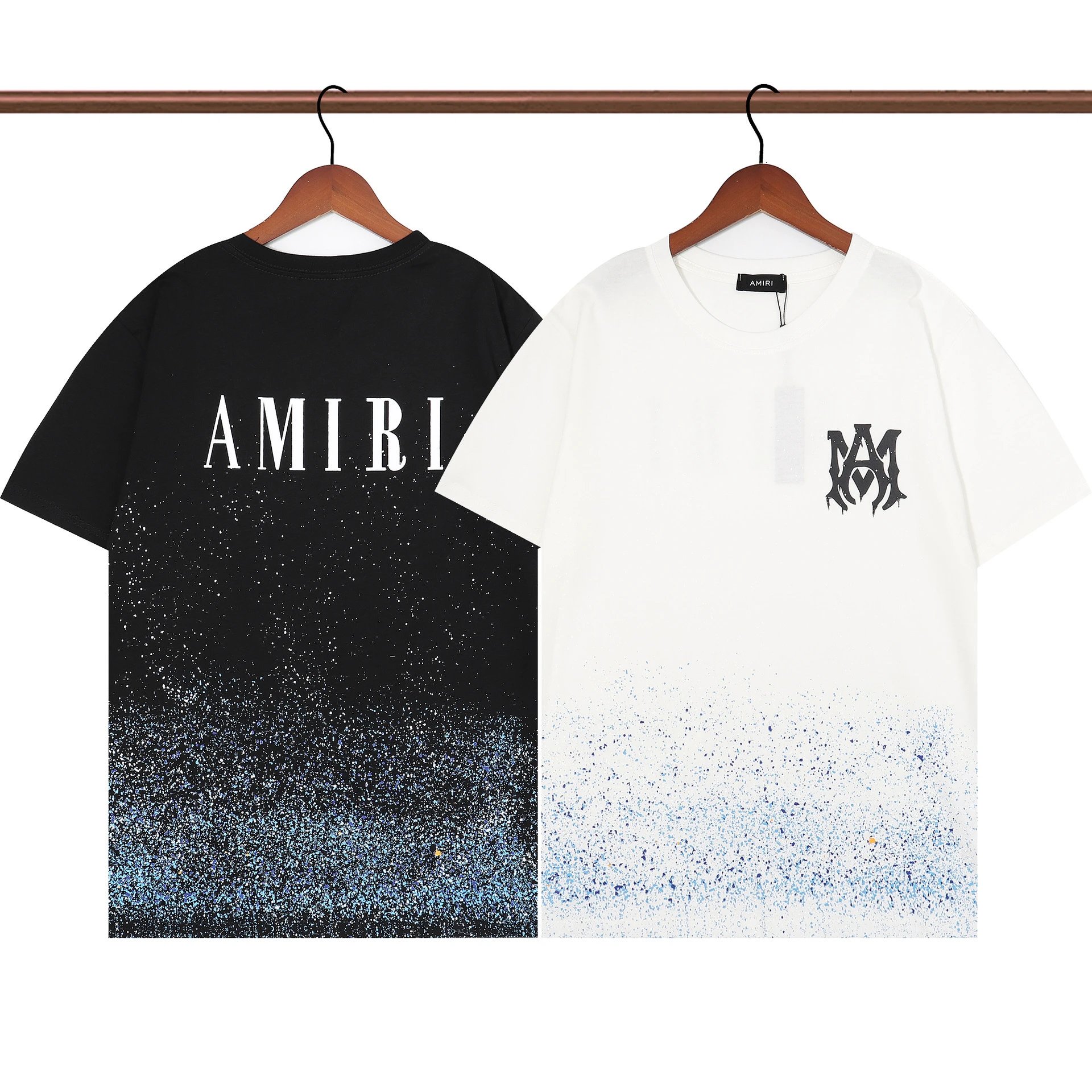 Amiri Paint Splatter Tee Black White - High Quality Product Image - Cnfans
