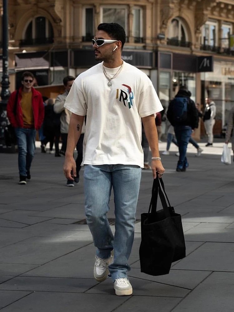 REPRESENT Multi-Color Print Tee White - Gallery Image 7 - Detailed View