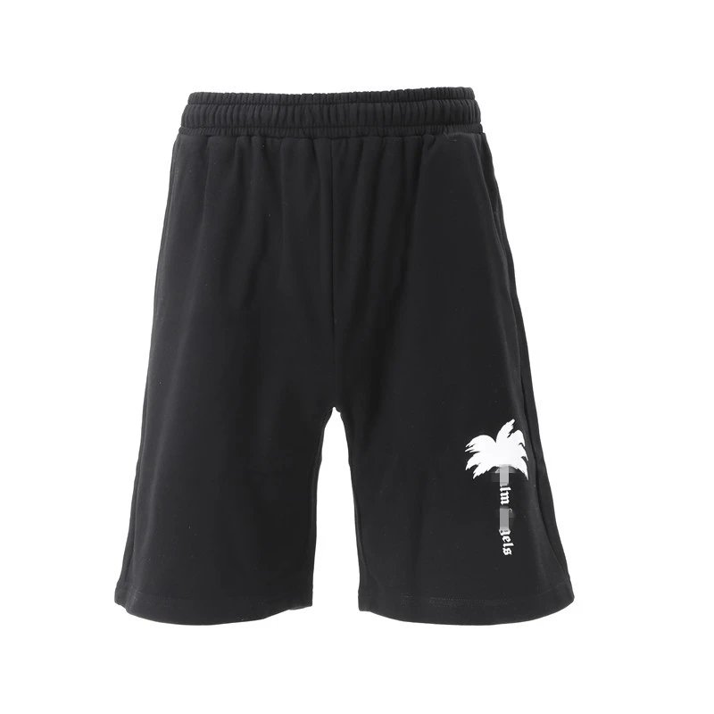 Streetwear Palm Tree Print Casual Shorts Unisex Black - Related Product - Cnfans