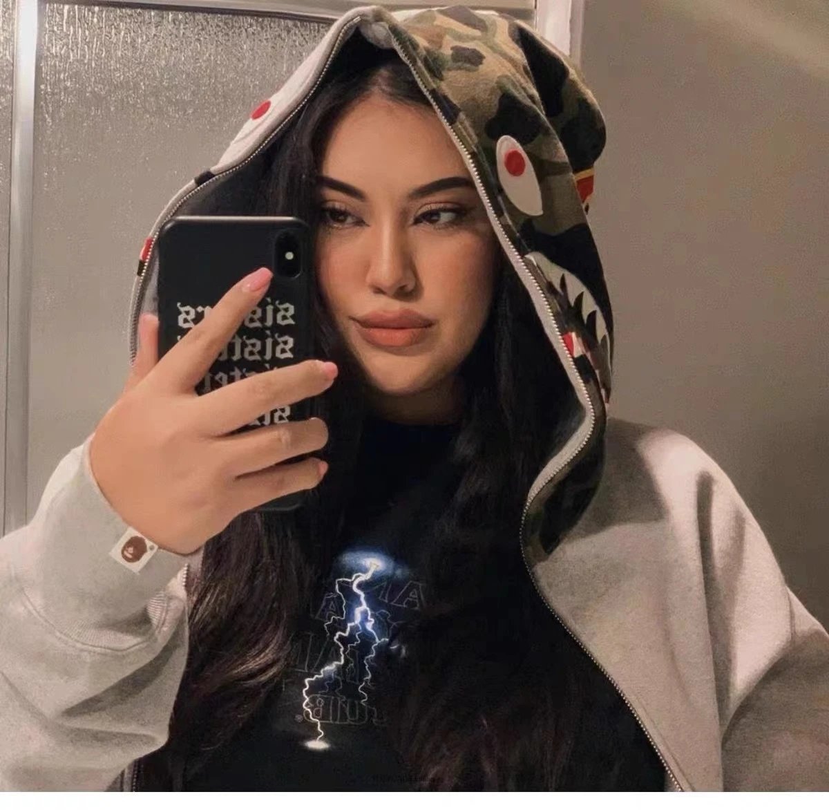 ASSC Lightning Print Tee Black - Gallery Image 5 - Detailed View