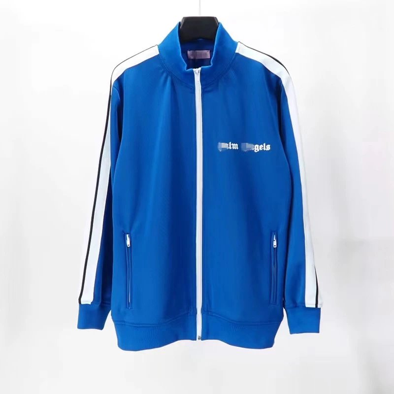 Men's Sport Jacket Striped Track Top Azure - Palm Angels - Cnfans - $35.16