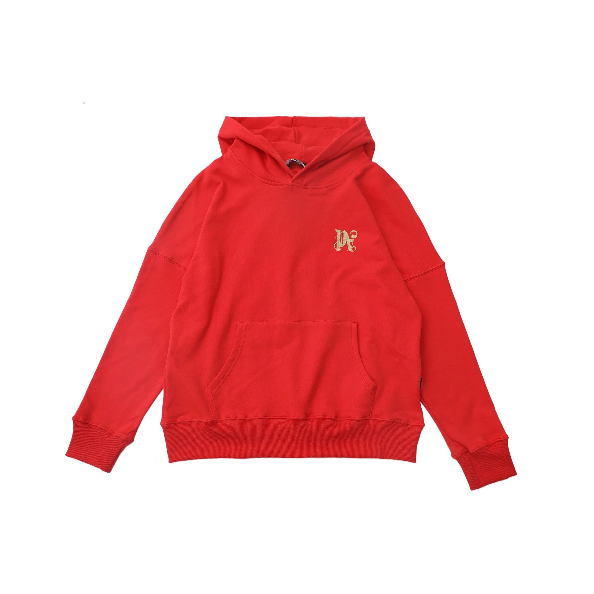 Street Cotton Dragon Hoodie Unisex Outerwear Scarlet - Gallery Image 4 - Detailed View