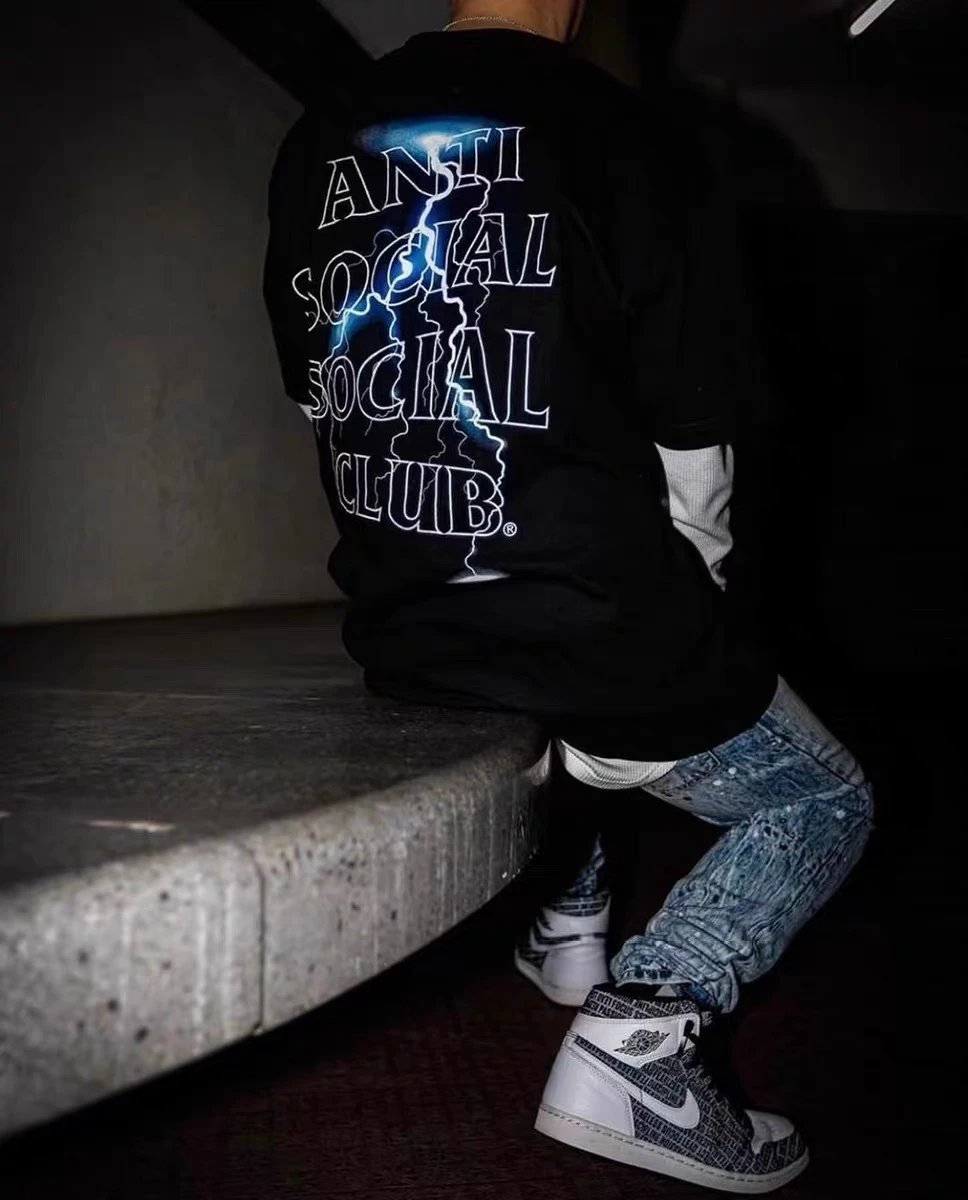 ASSC Lightning Print Tee Black - Gallery Image 2 - Detailed View