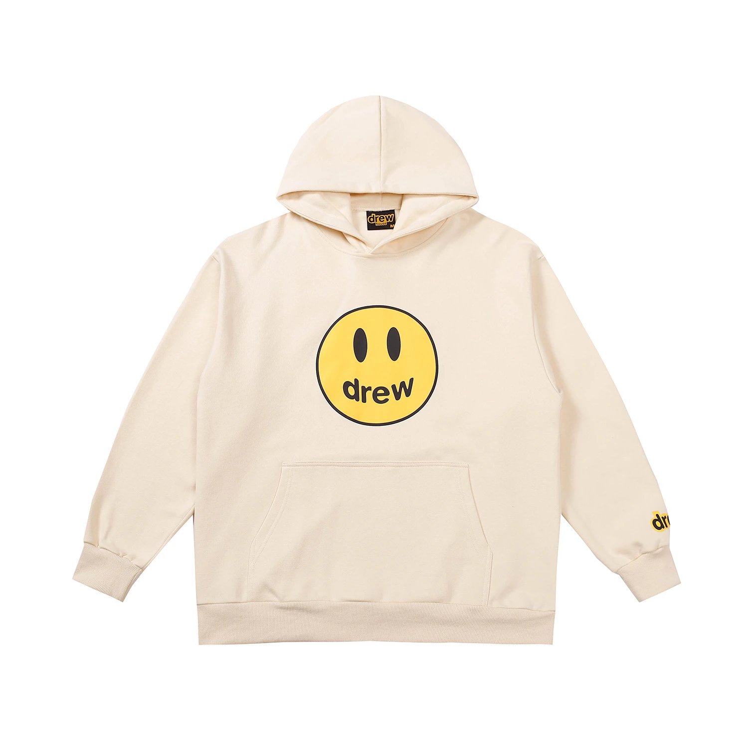 Smiley Graphic Hoodie Cotton Unisex Cream - Drew(Drew House) - Cnfans - $35.16