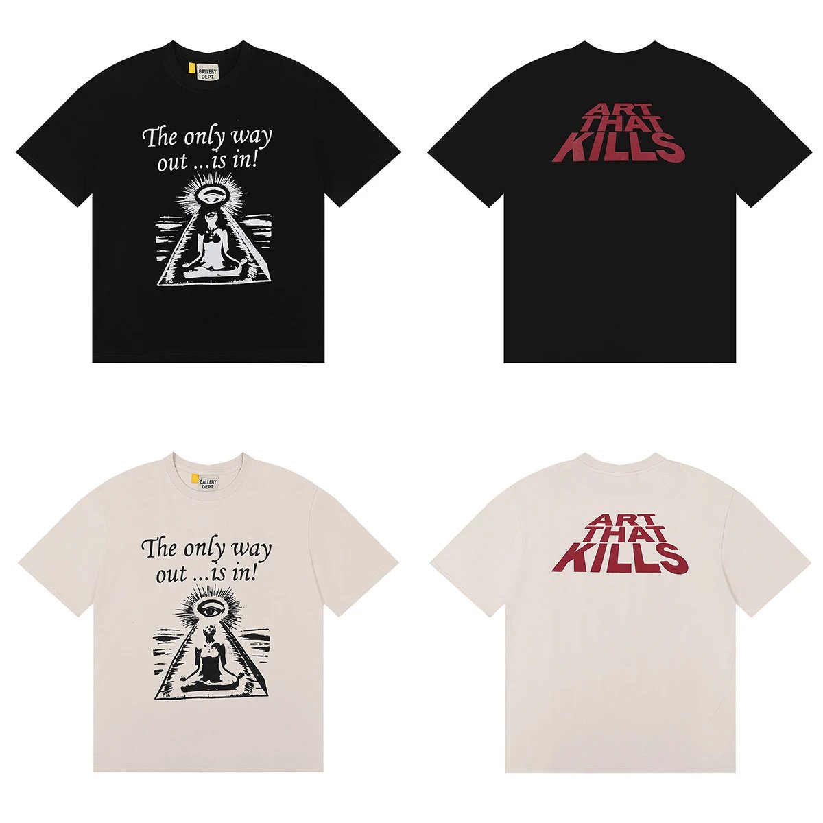 Gallery Dept Abstract Print T-Shirt Black - Gallery Dept - Cnfans - $21.14