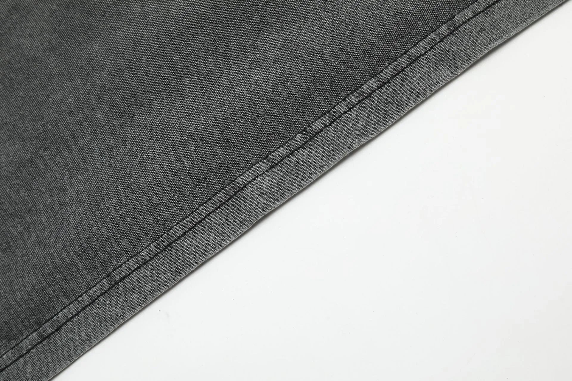 Vintage Washed Cotton Streetwear Tee Charcoal - Gallery Image 13 - Detailed View