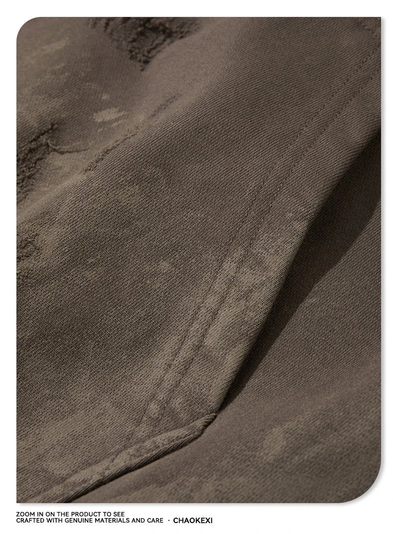 Vintage Painted Pullover Hoodie Set Onyx - Gallery Image 12 - Detailed View