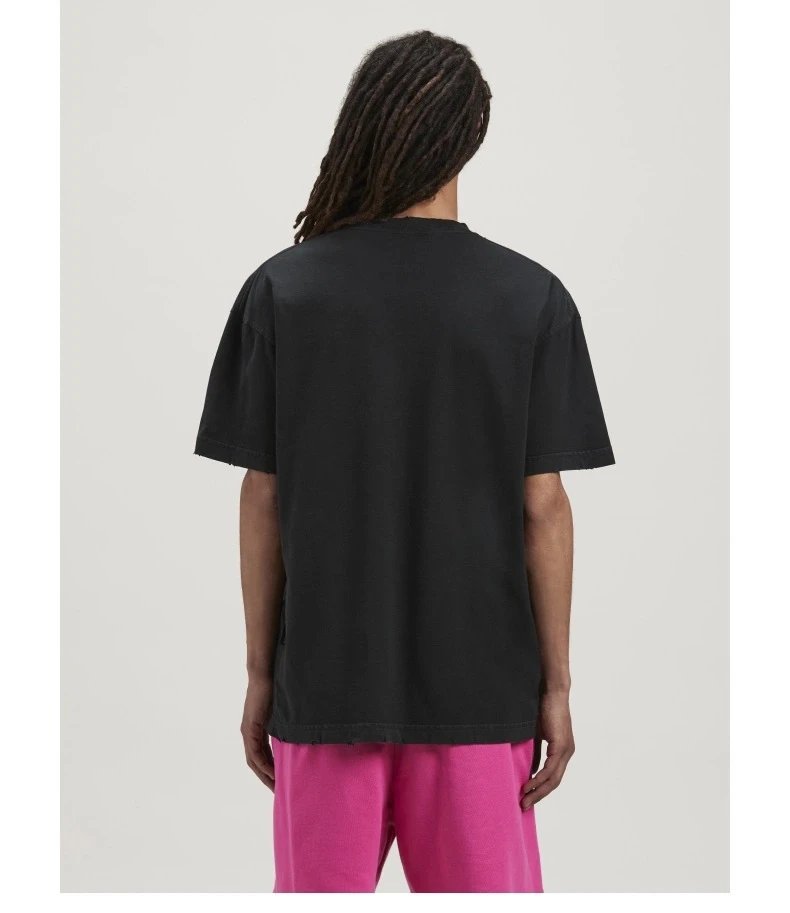 Graphic Skull Bear Streetwear Tee Noir - Gallery Image 11 - Detailed View