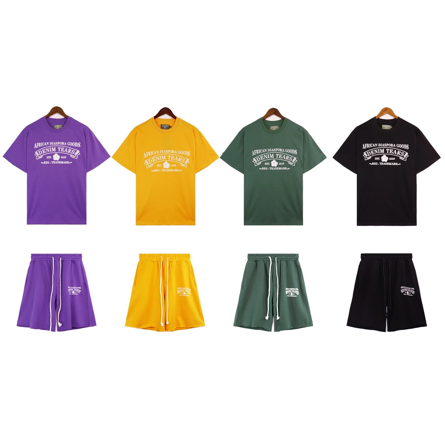 Denim Tears Multi-Color Tee Set - Evisu（fushen） - Cnfans - $25.87