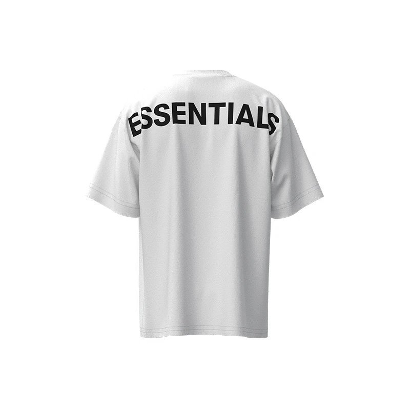 Graphic Tee Cotton Short Sleeve Smoky White - Essentials - Cnfans - $21.29