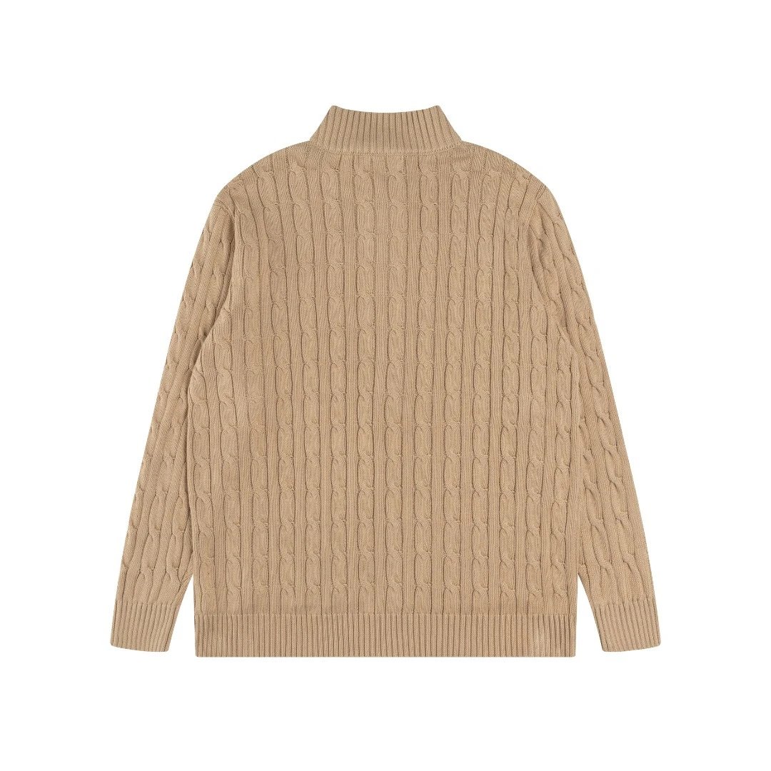 Cable Knit Full-Zip Cardigan Sweater Ecru - Gallery Image 3 - Detailed View