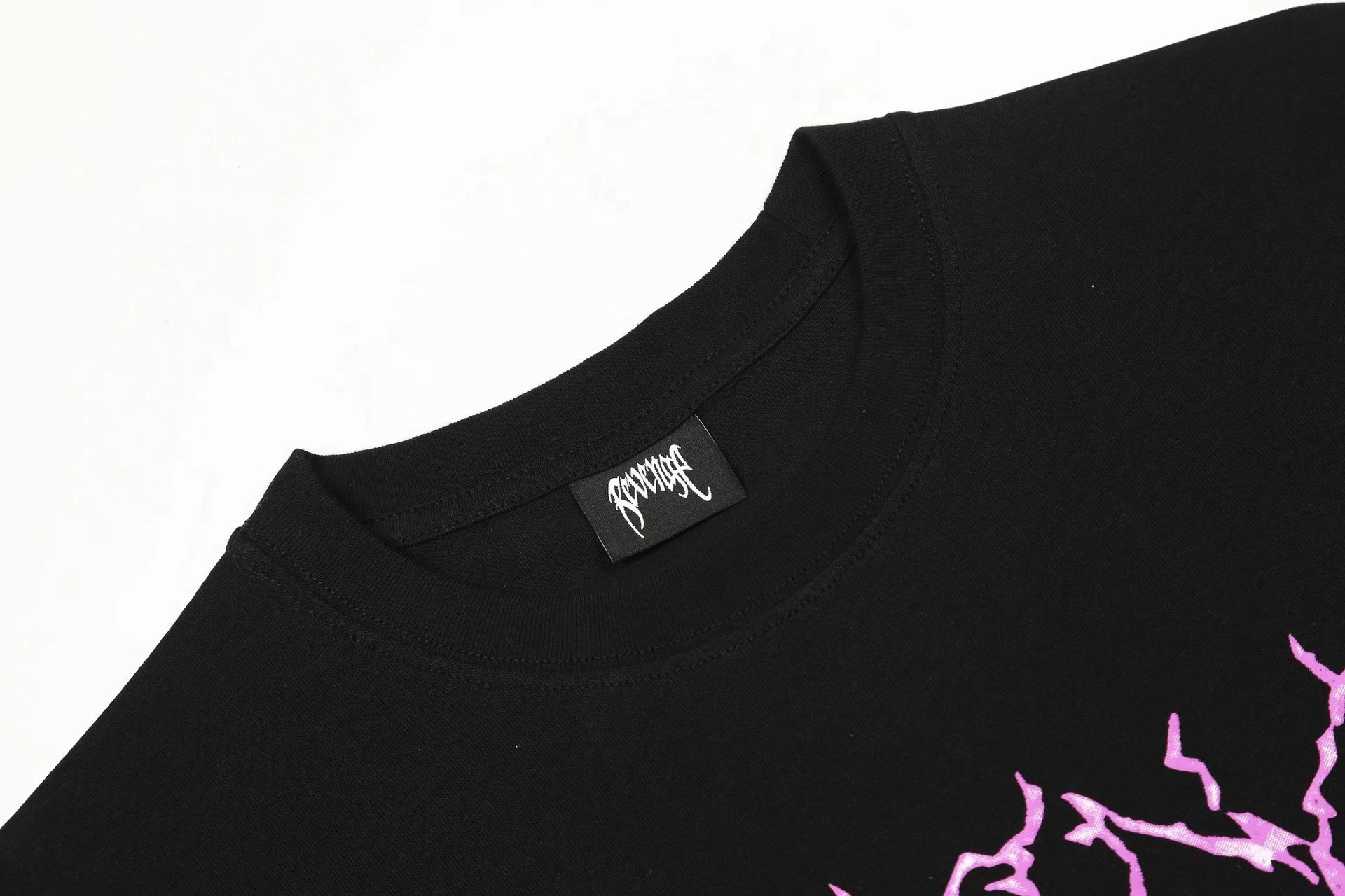 Revenge Abstract Graphic T-Shirt Black - Gallery Image 6 - Detailed View