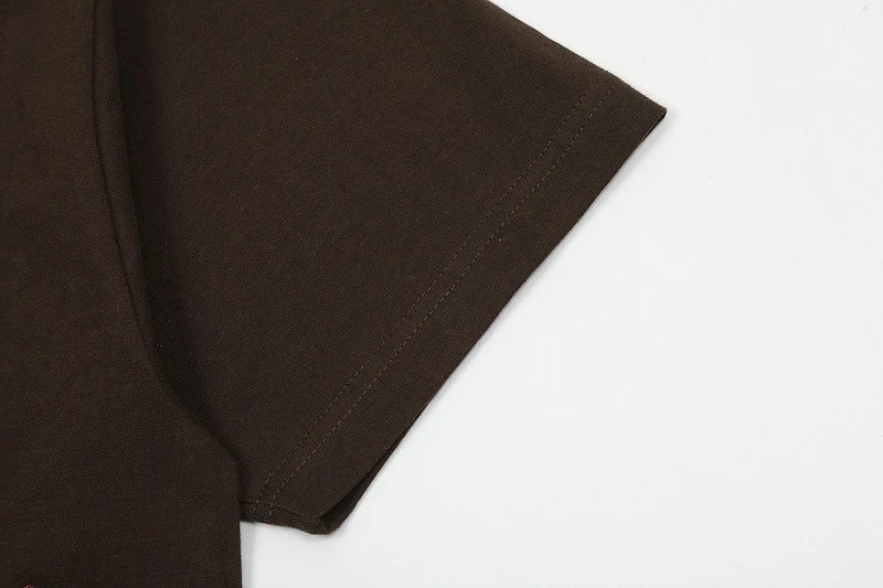 Graffiti Graphic Cotton T-Shirt Espresso Brown - Gallery Image 9 - Detailed View