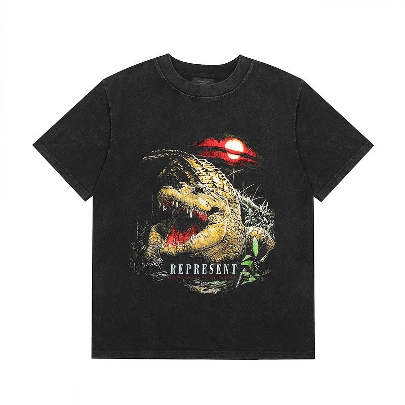 Represent Crocodile Graphic Tee Black - High Quality Product Image - Cnfans