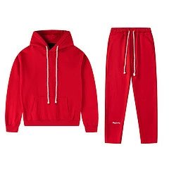 Streetwear Hoodie Sweatpants Set Unisex Casual Scarlet - Syna World(Syna) - Cnfans - $47.65