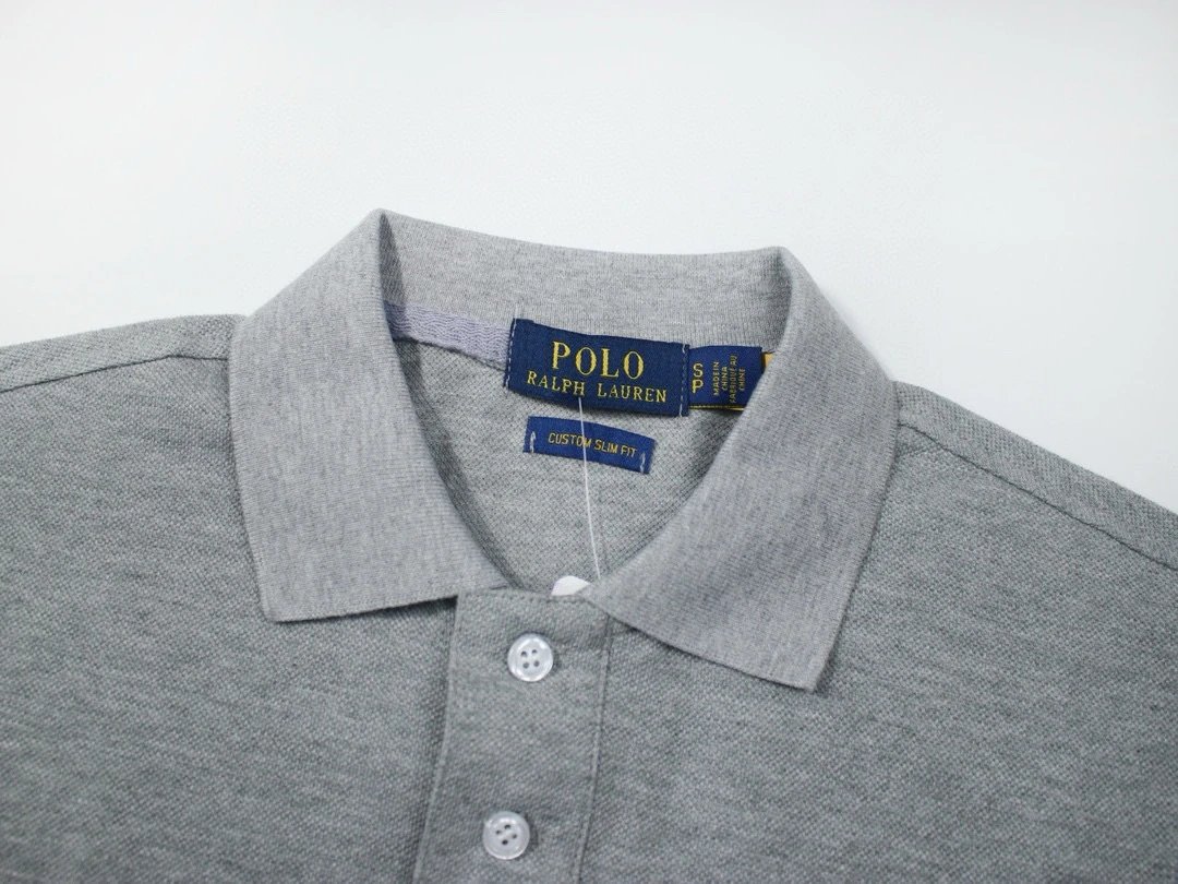 Men's Embroidered Three-Horse Cotton Polo Shirt Onyx Black - Gallery Image 12 - Detailed View