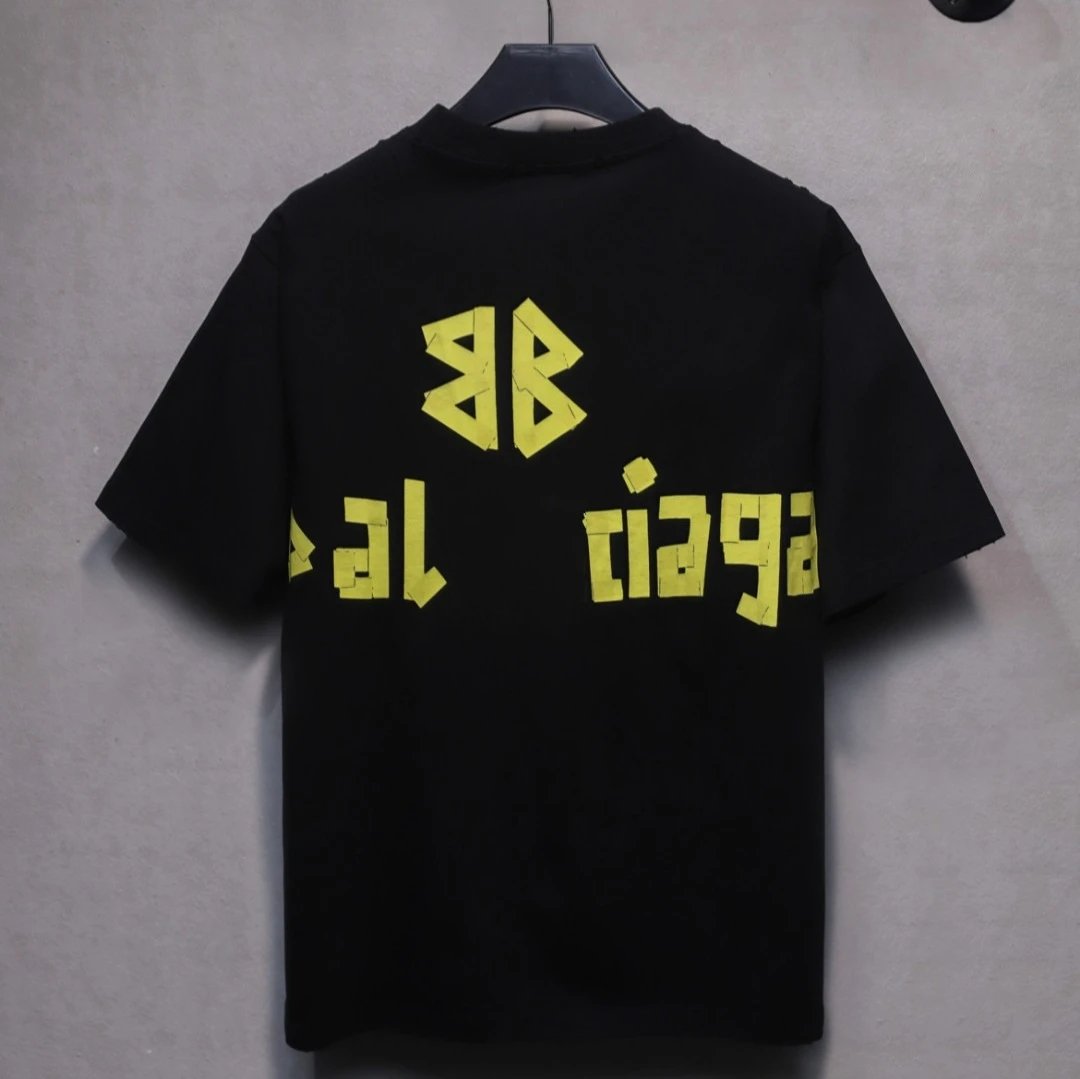 Distressed Print Unisex Cotton Tee - Off White - Gallery Image 3 - Detailed View