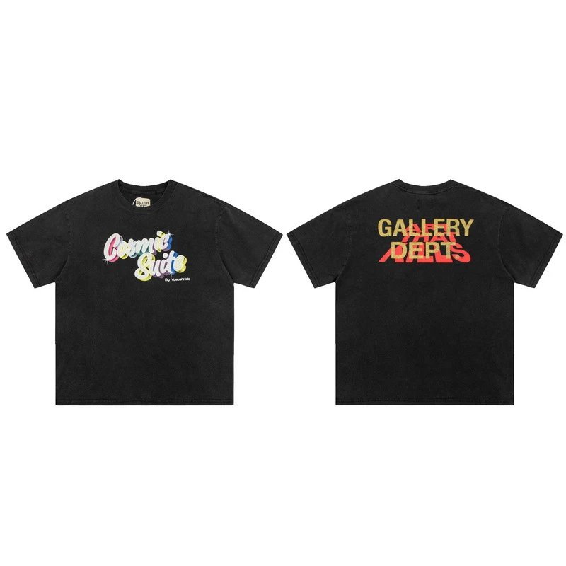 Gallery Dept Black Washed Tee Multicolor - Gallery Dept - Cnfans - $24.29