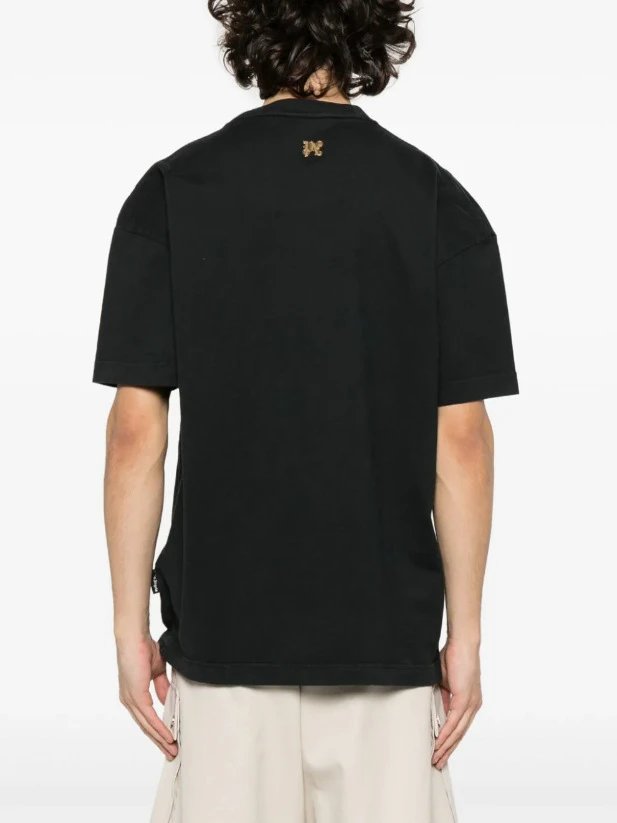 Street Flame Letter Tee Black Ivory - Gallery Image 12 - Detailed View